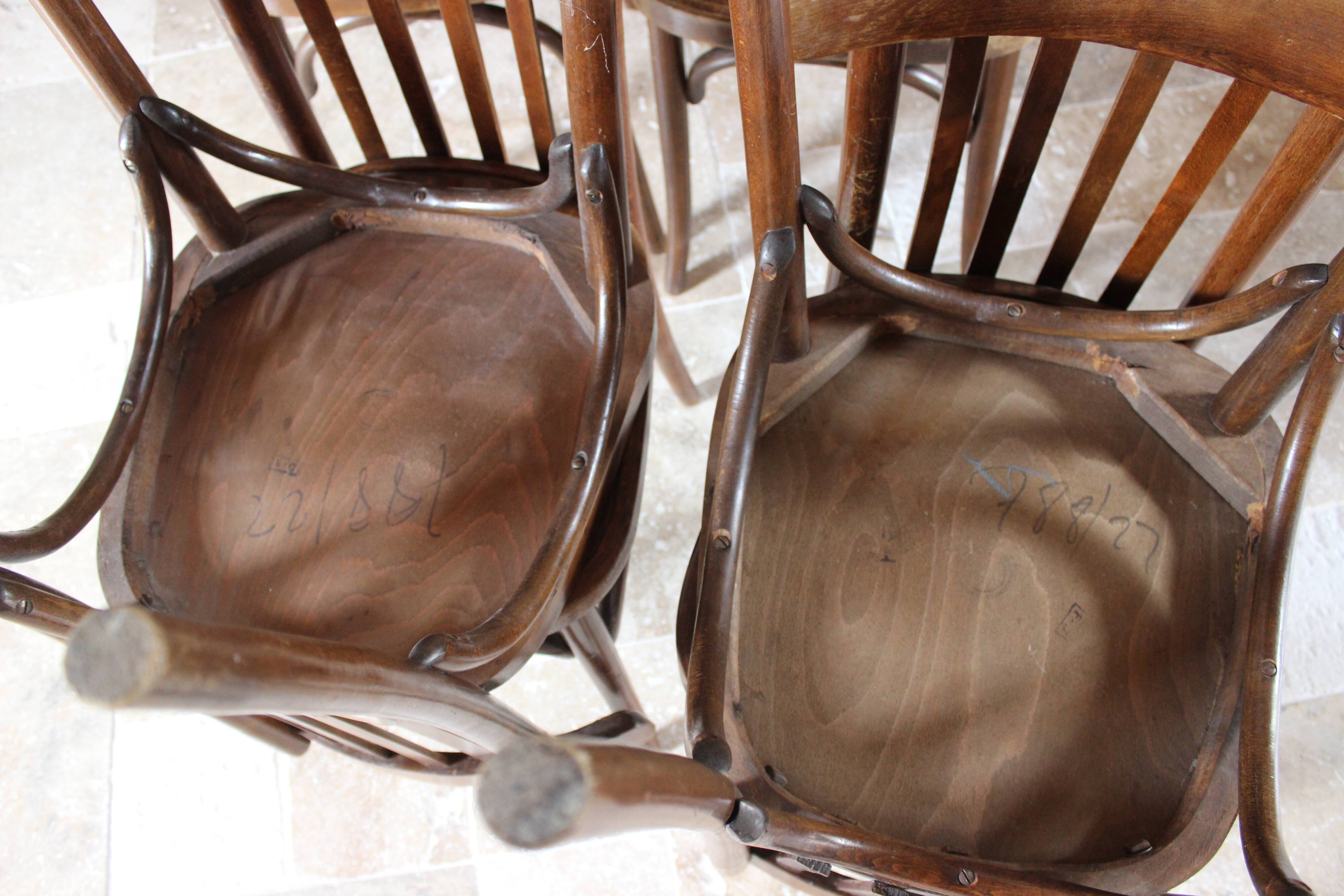lot de 6 chaises bistrot année 1960