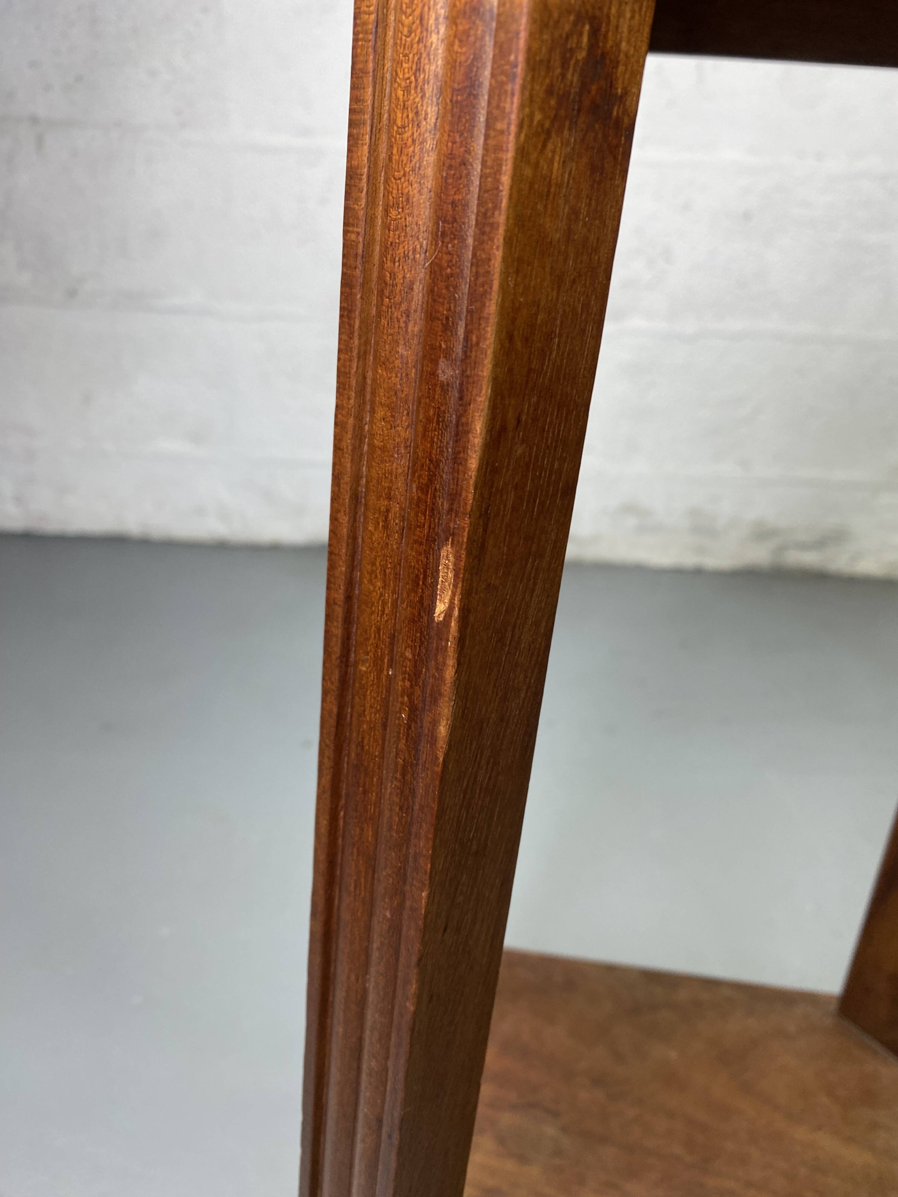 Wooden stool with marble top