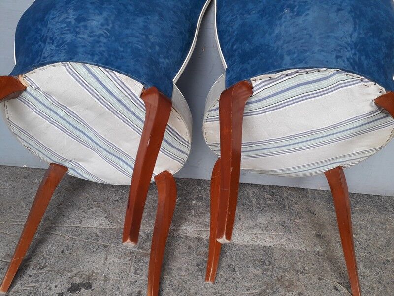 Pair of hairdresser chairs era art deco 1930