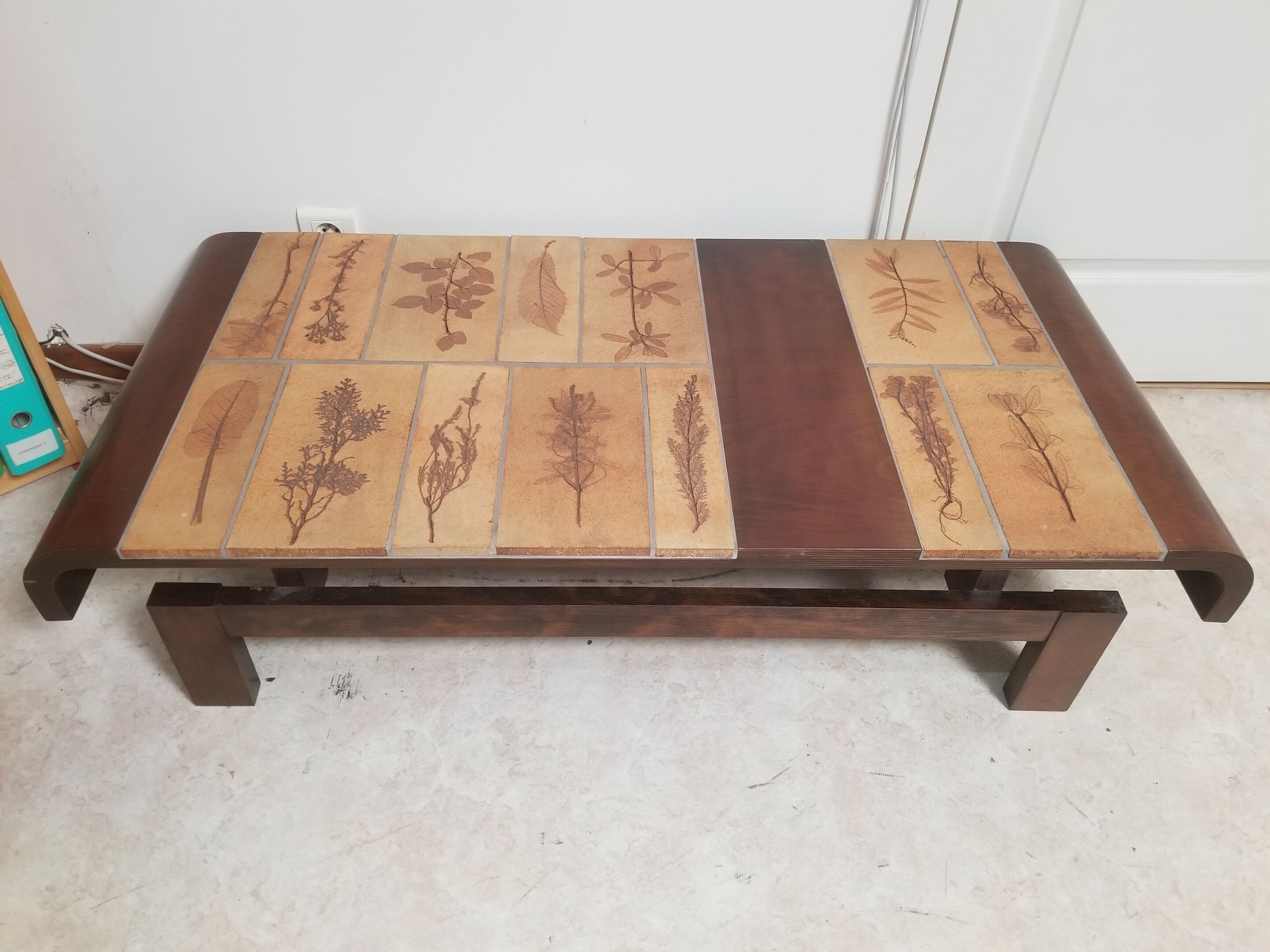 Roger capron rectangular coffee table - vintage