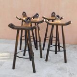 Suite de 5 tabourets de bar
