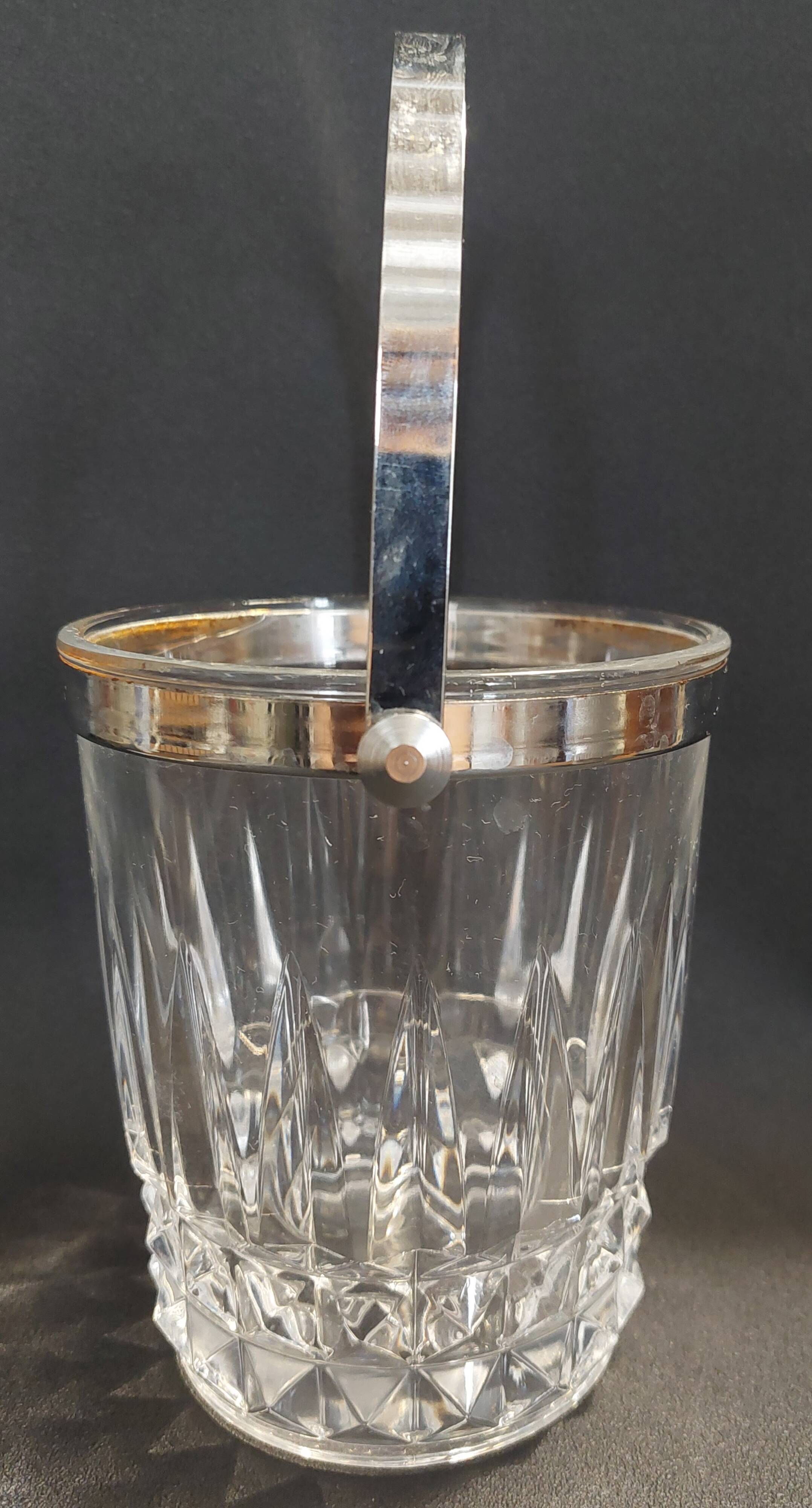 Vintage crystal ice bucket from Arc.