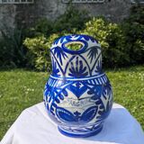 Pichet en céramique bleu et blanc vintage