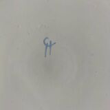 Trio of antique hand-painted plates