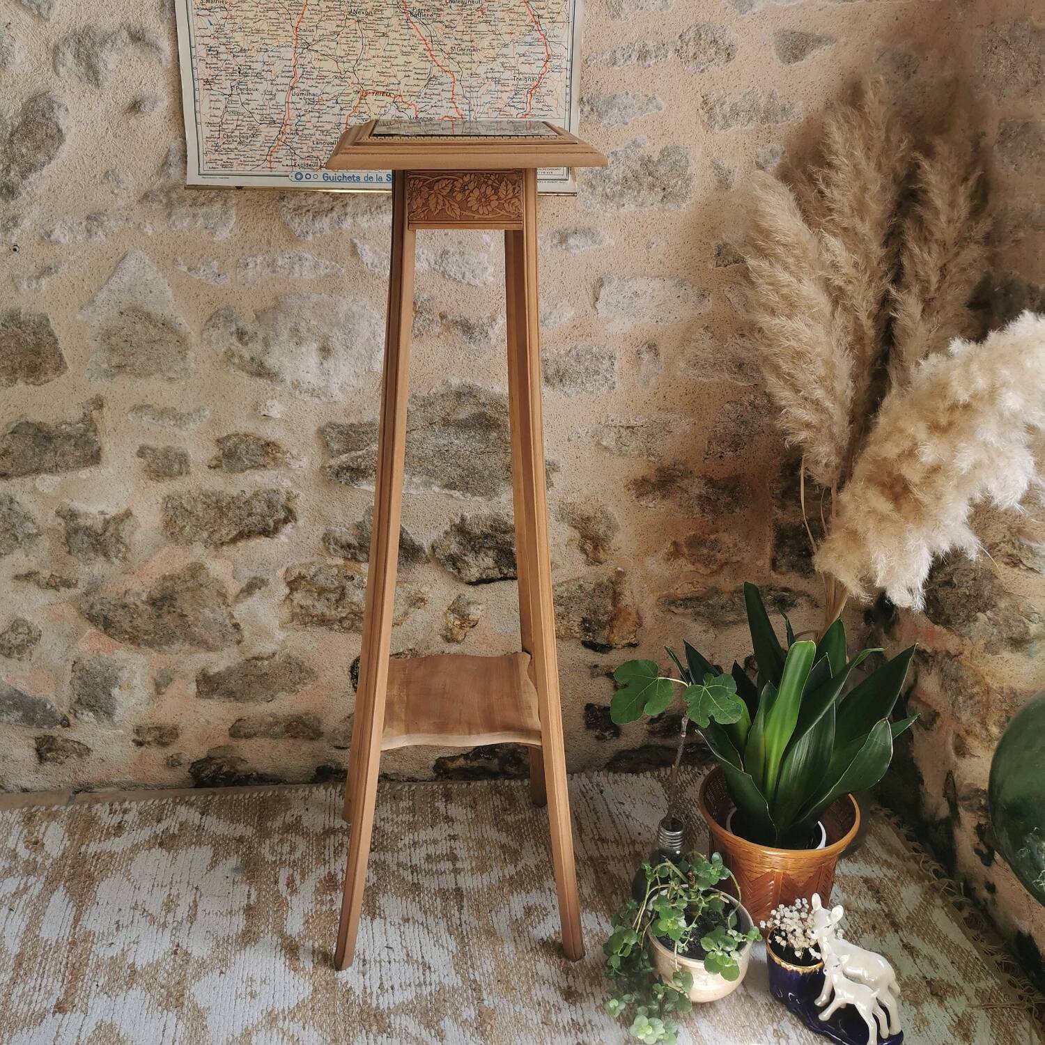 Art Deco tall plant stand