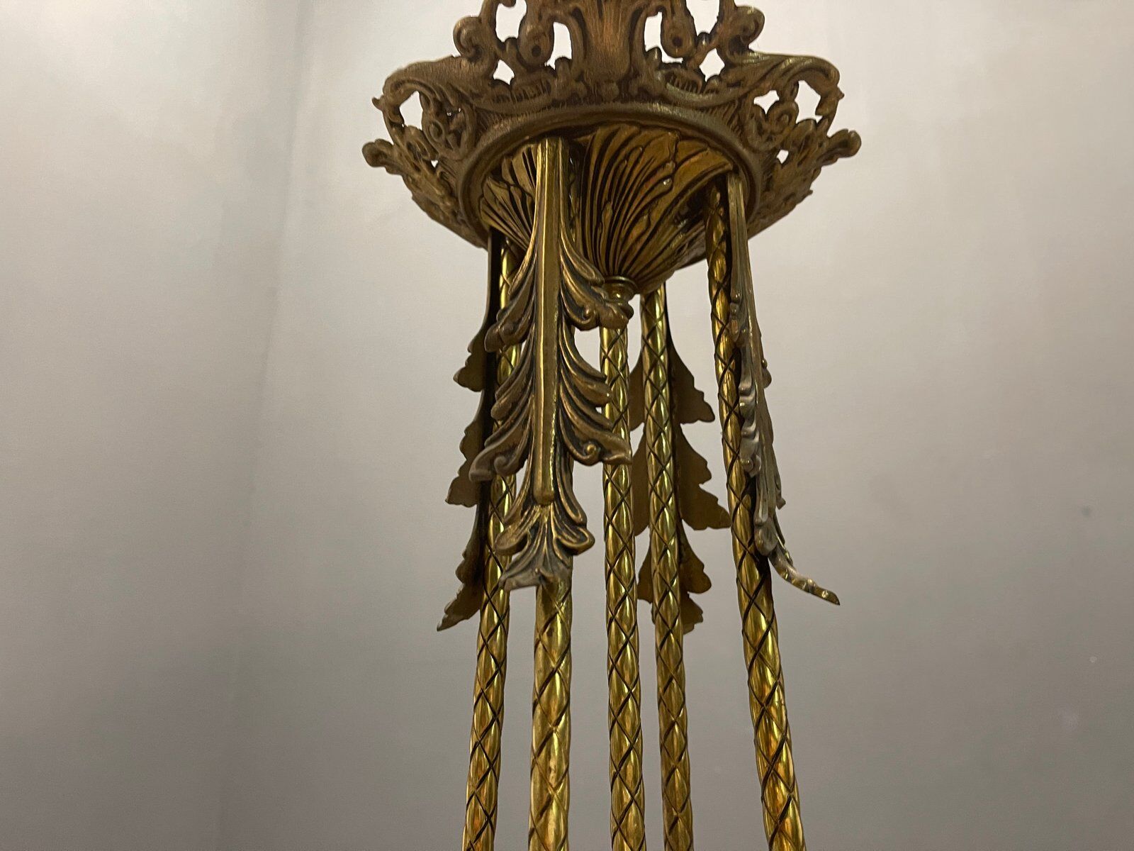 Italian liberty gold gilded chandelier