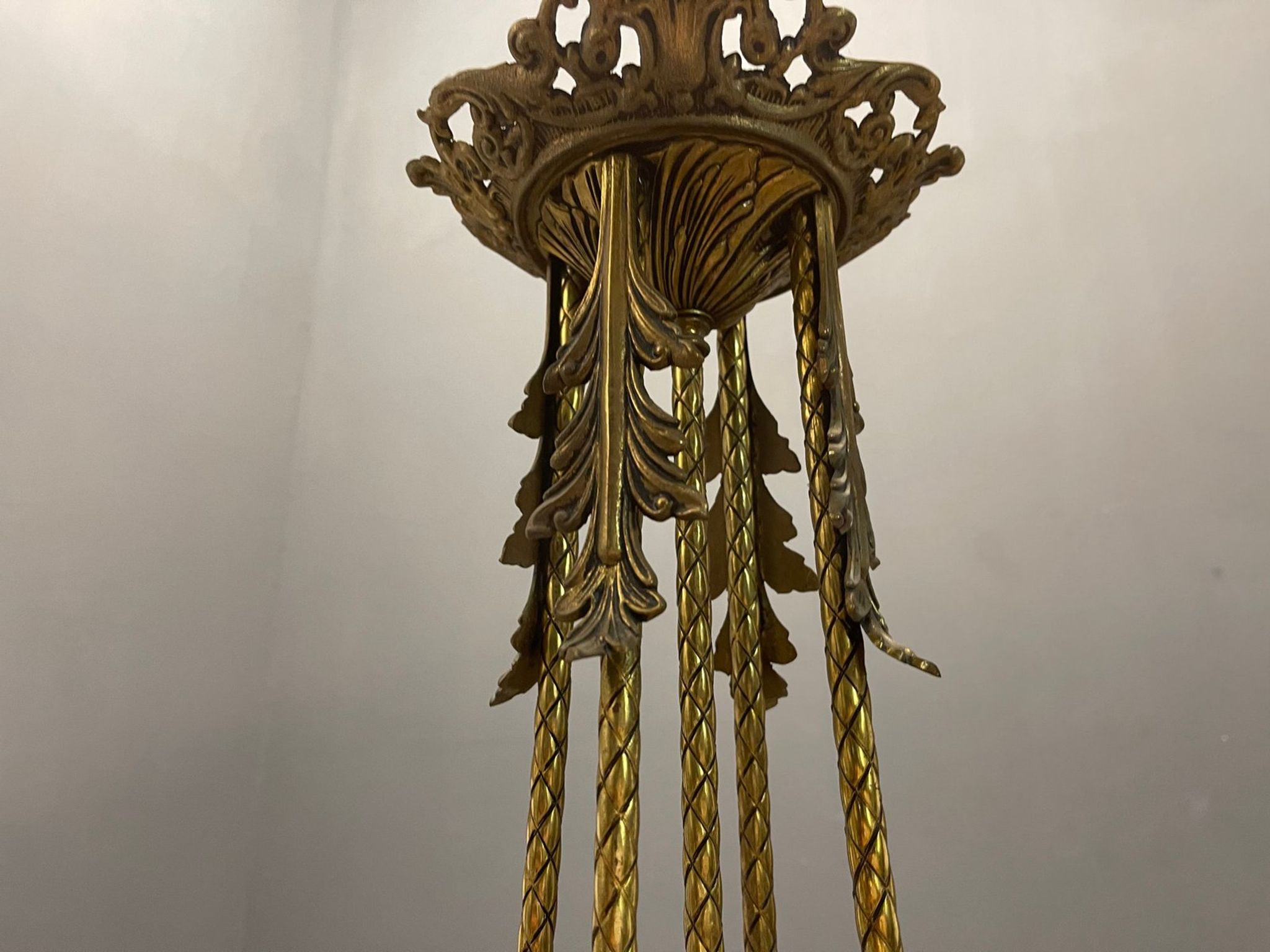Italian liberty gold gilded chandelier