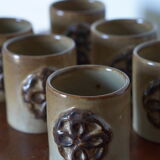 Service 6 tasses en grès Arts Ceram Grand Feu