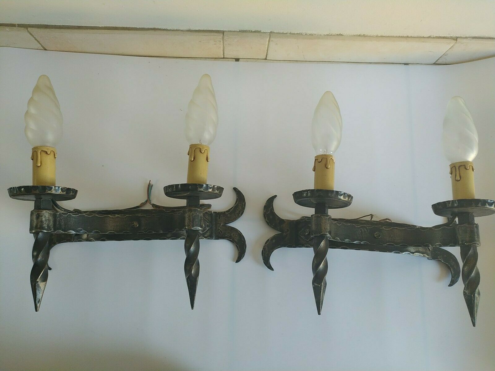 Iron sconces forge medieval style