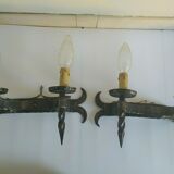 Iron sconces forge medieval style
