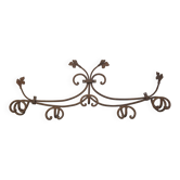 Wrought iron coat rack with 5 hooks