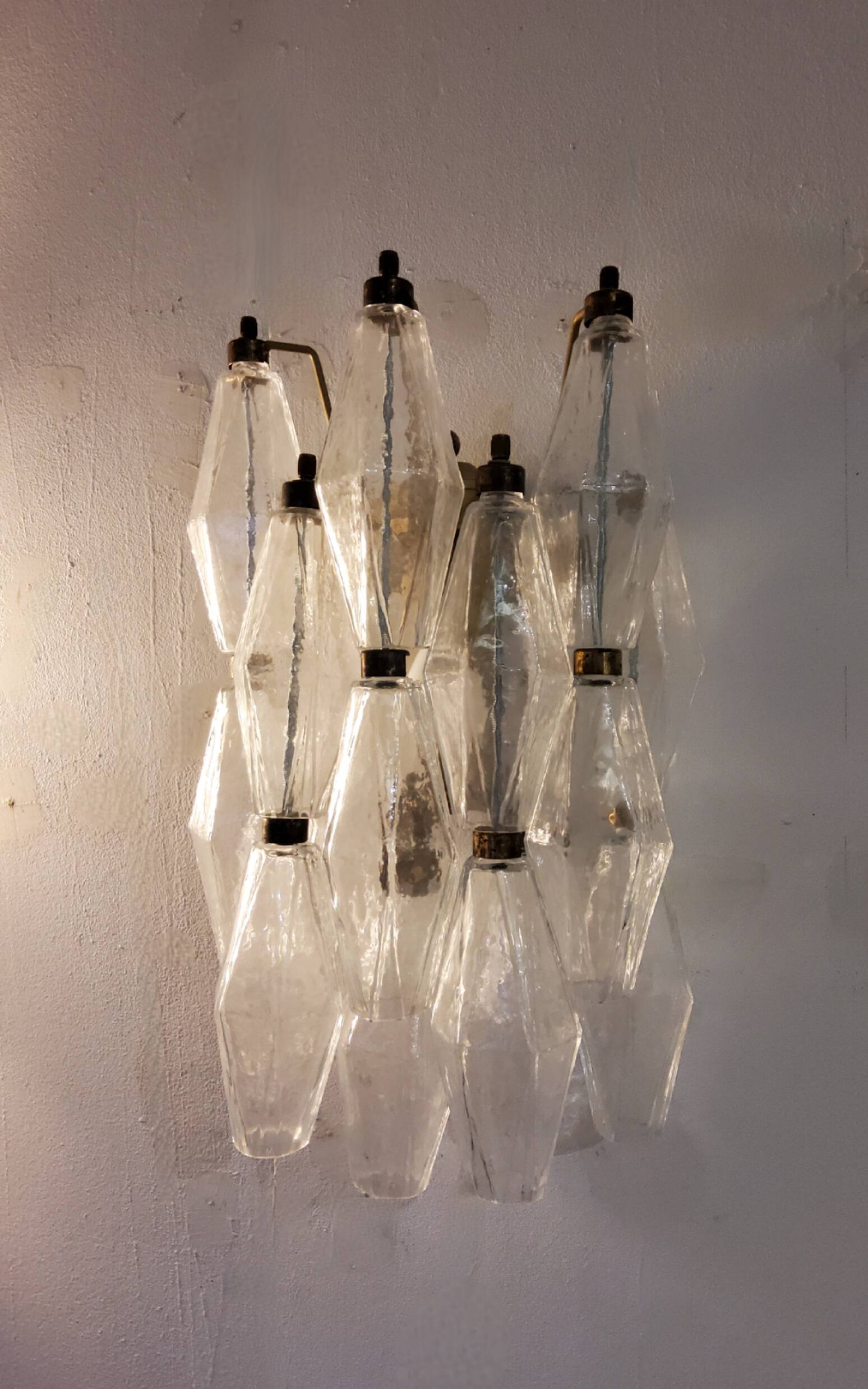 Murano glass wall sconces from Italy