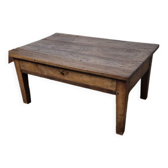 Rustic wooden coffee table