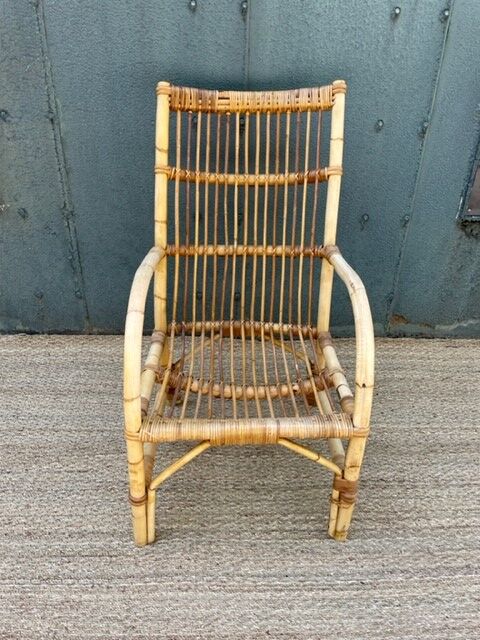Vintage rattan armchair
