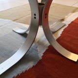 Table basse vintage verre fumé