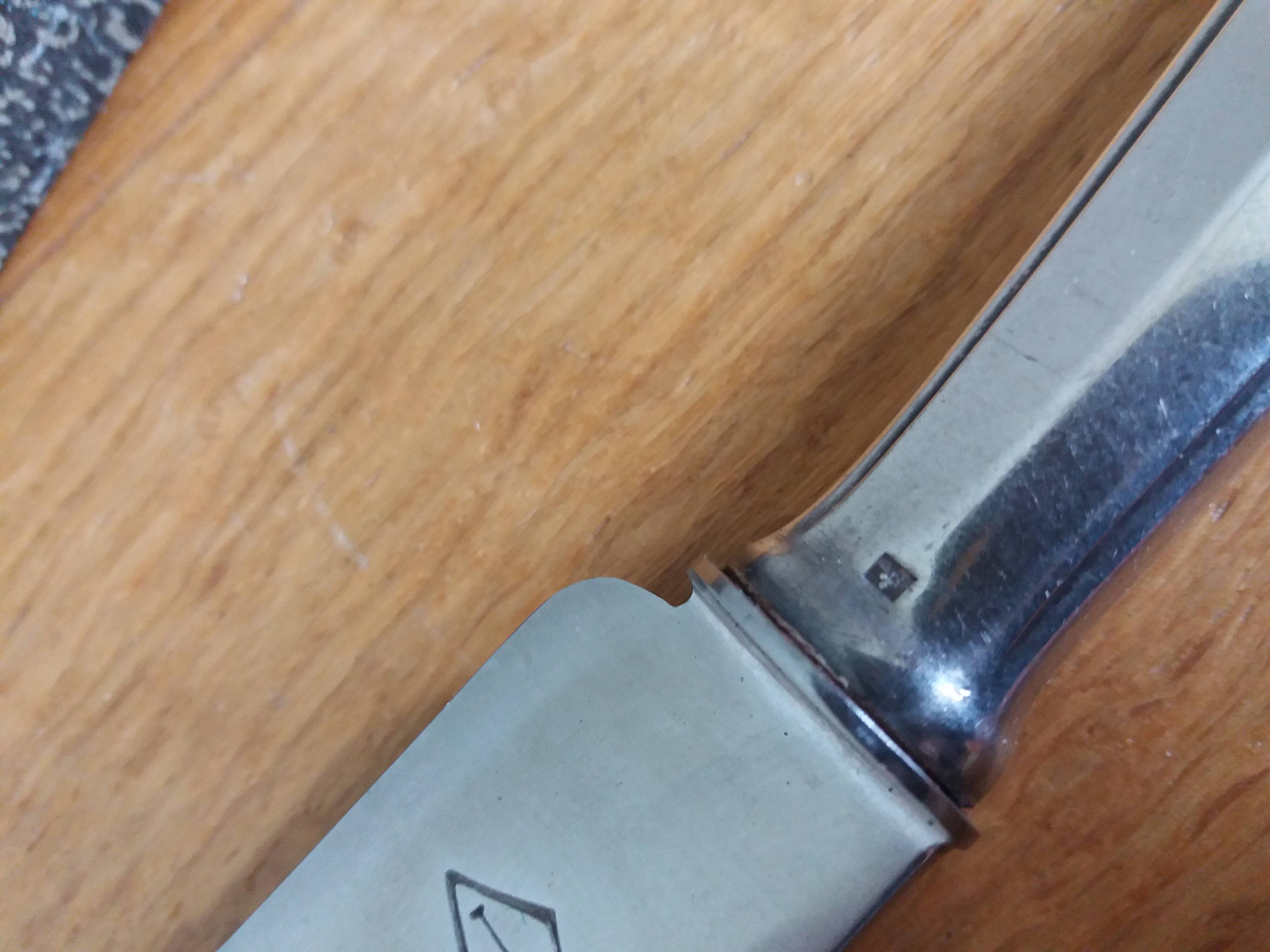 Curved blade serving knife