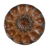 Sarreguemines barbotine shellfish dish