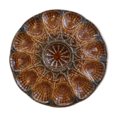 Sarreguemines barbotine shellfish dish