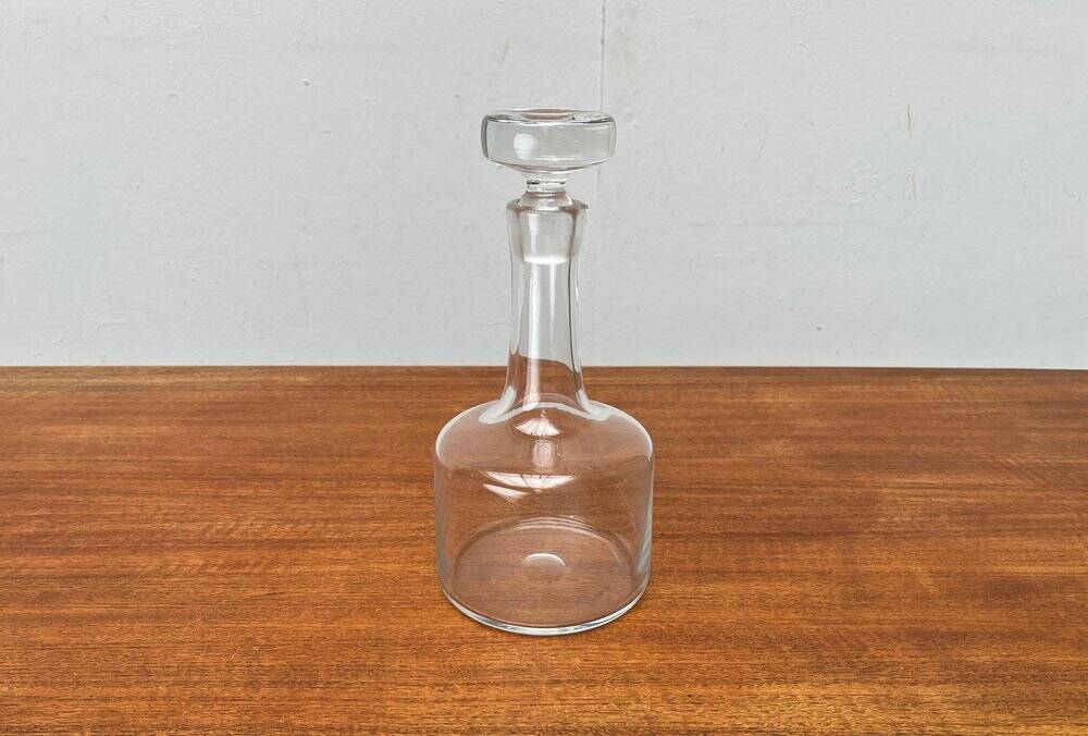 Vintage Scandinavian glass carafe bottle, 1970s
