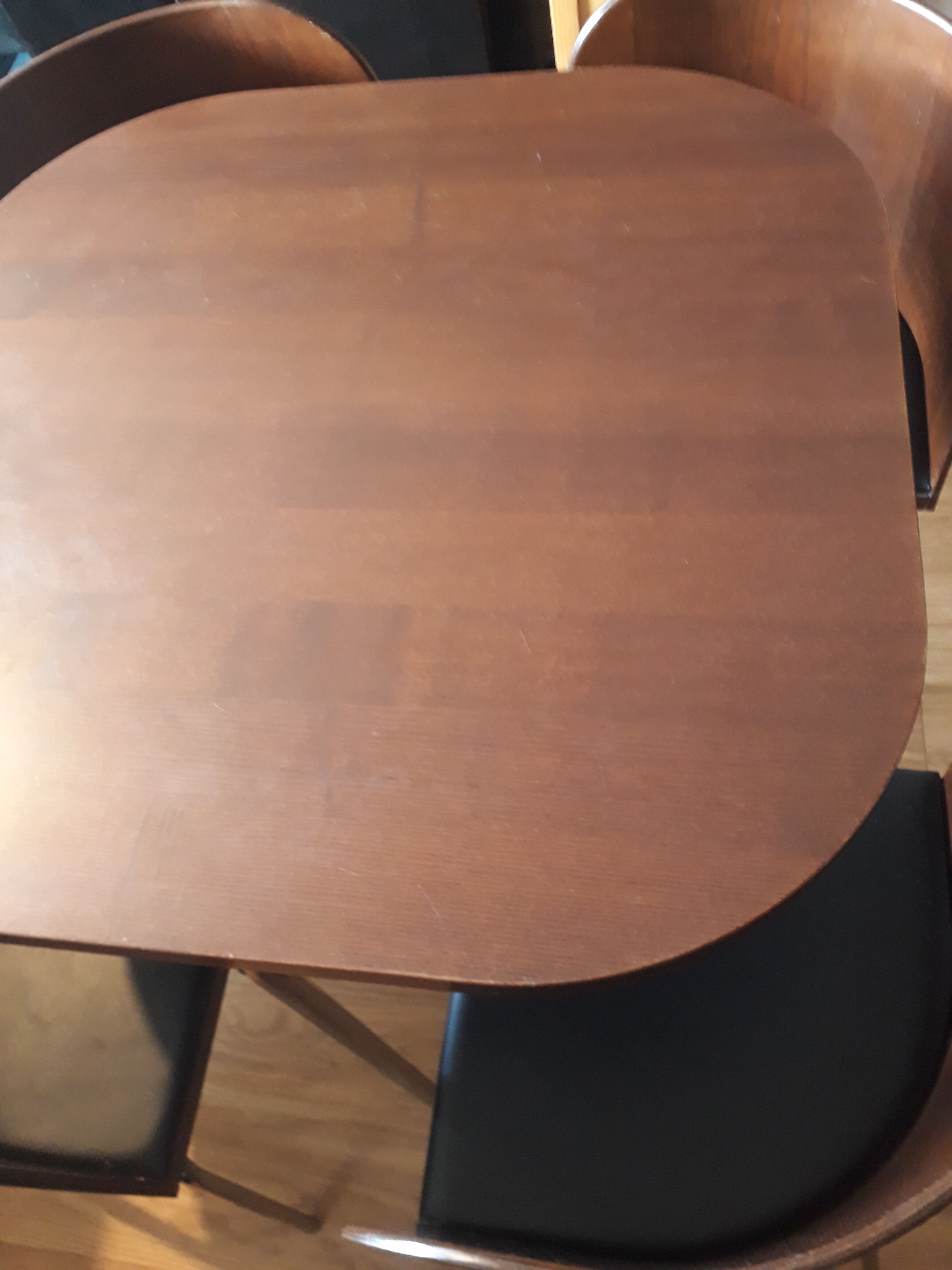 Compact dining area "fusion" table & 4 chairs