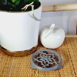Mini flat bottom in gray enamelled cast iron