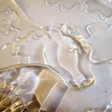 Glass cheese platter and bell