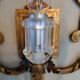 Important Baguès wall light in gilded wrought iron
