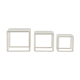 White Isocele nesting tables by Max Sauze France, 70