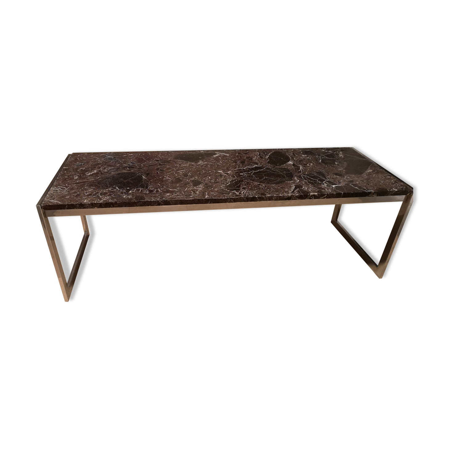 Marble low-plate coffee table