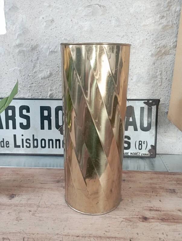 Vintage brass umbrella stand
