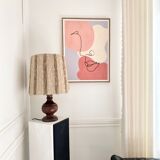 Table lamp lampshade vintage wool