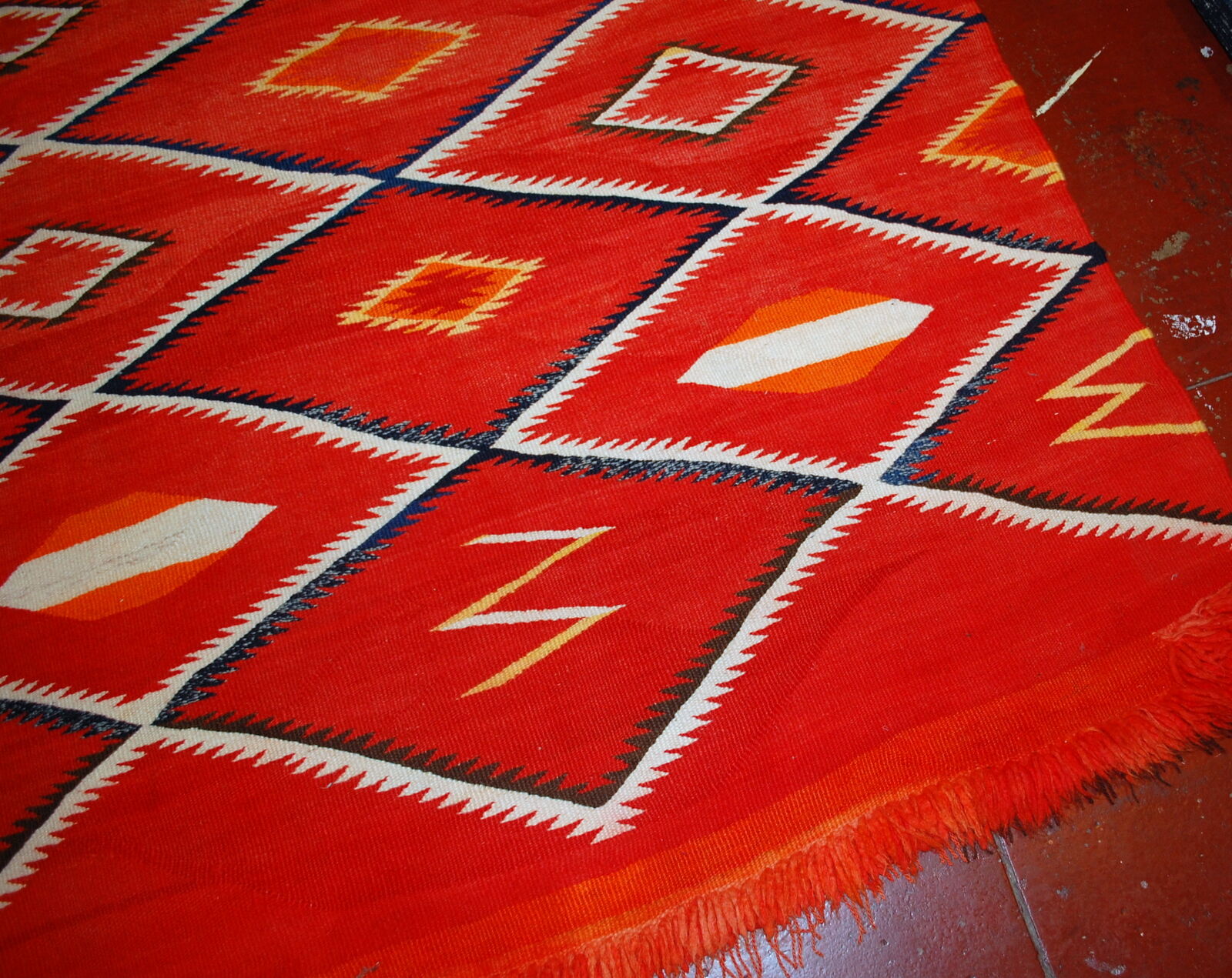 Former American Navajo made hand 143cm x 234cm rug 1870 s