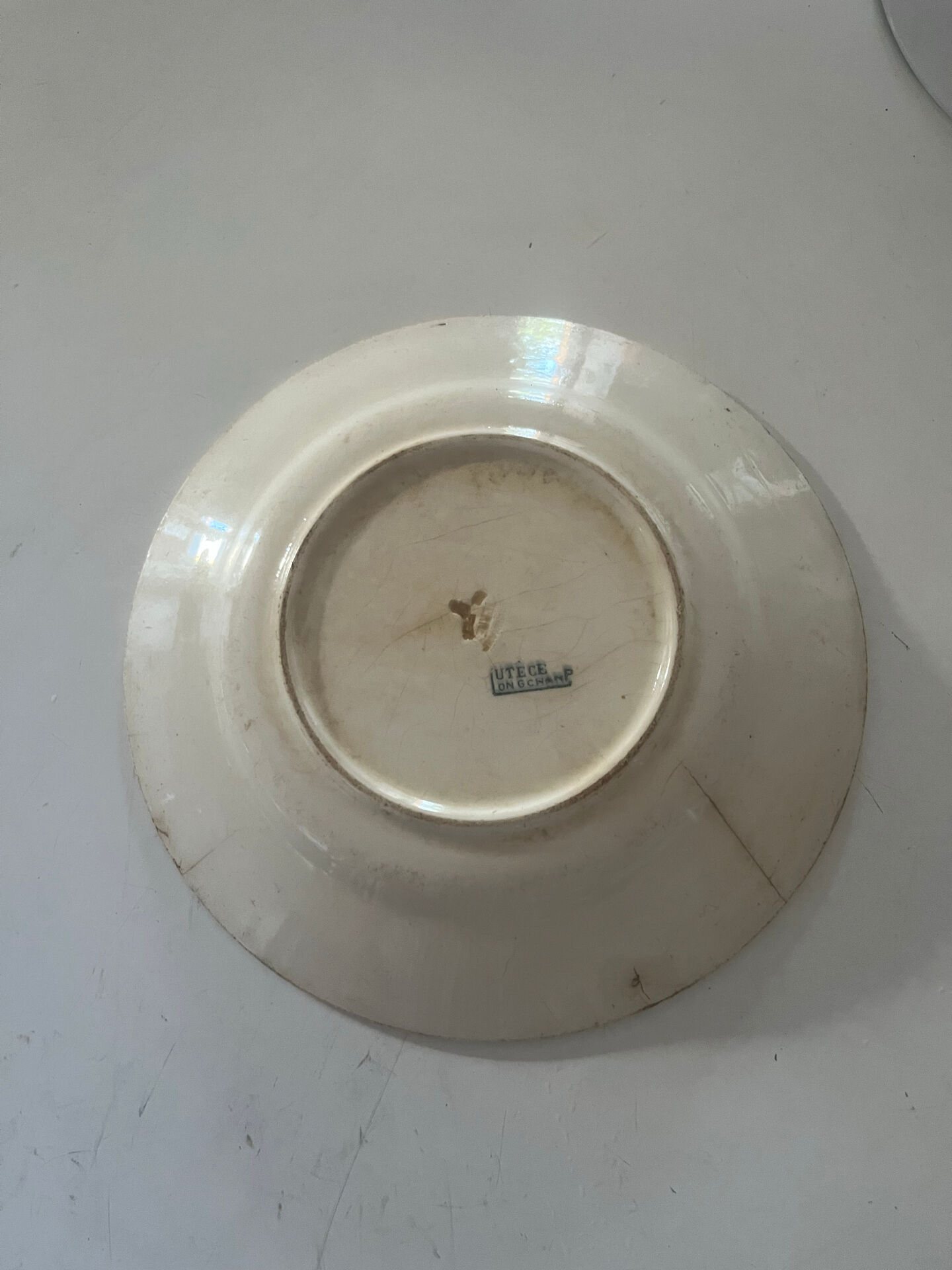 Set of 5 antique ironstone plates