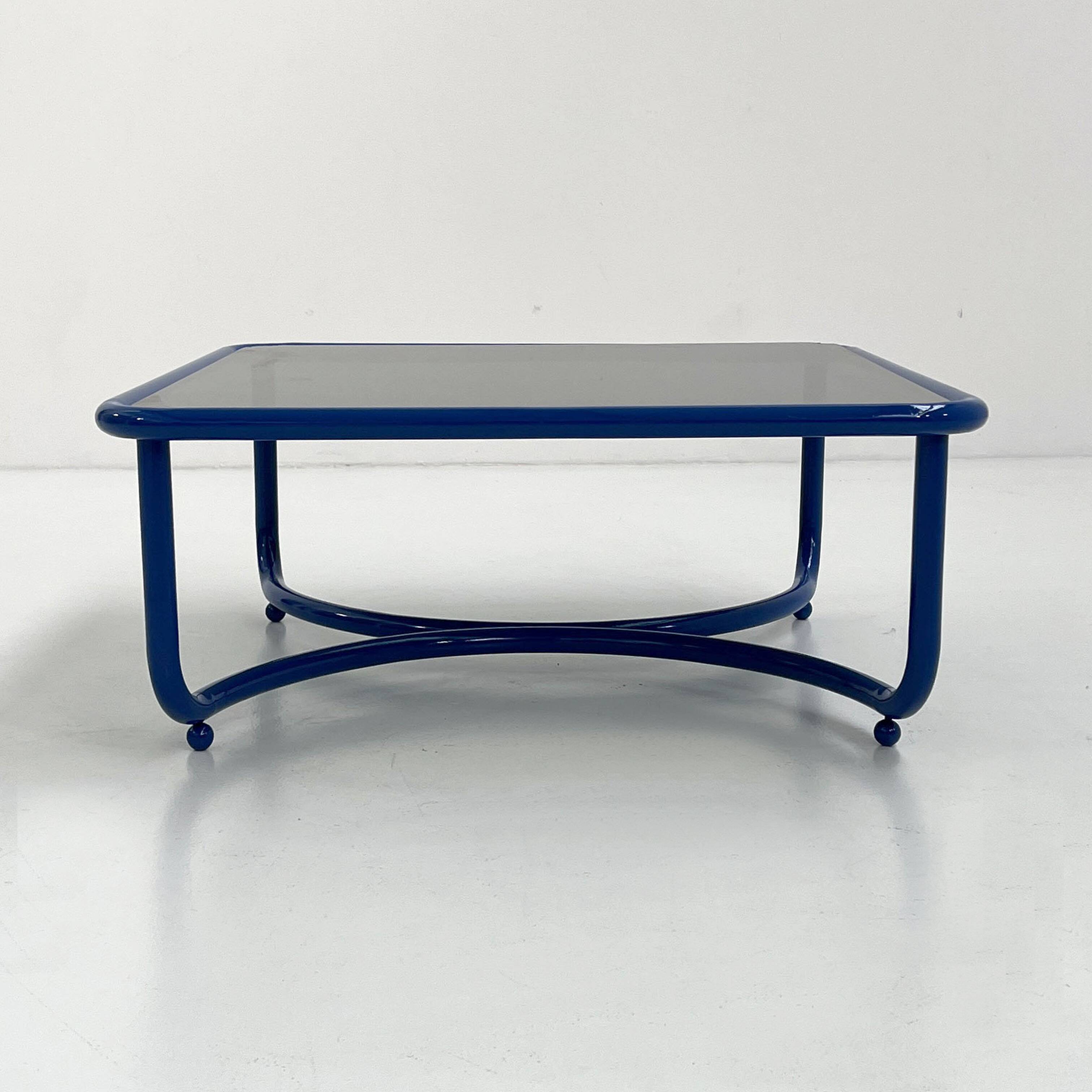 Table basse bleue Locus Solus par Gae Aulenti pour Poltronova, 1970