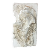 Ancient large bas-relief plaster sculpture of the Goddess Nike