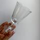 Set of 6 crystal wine glasses engraved 60s