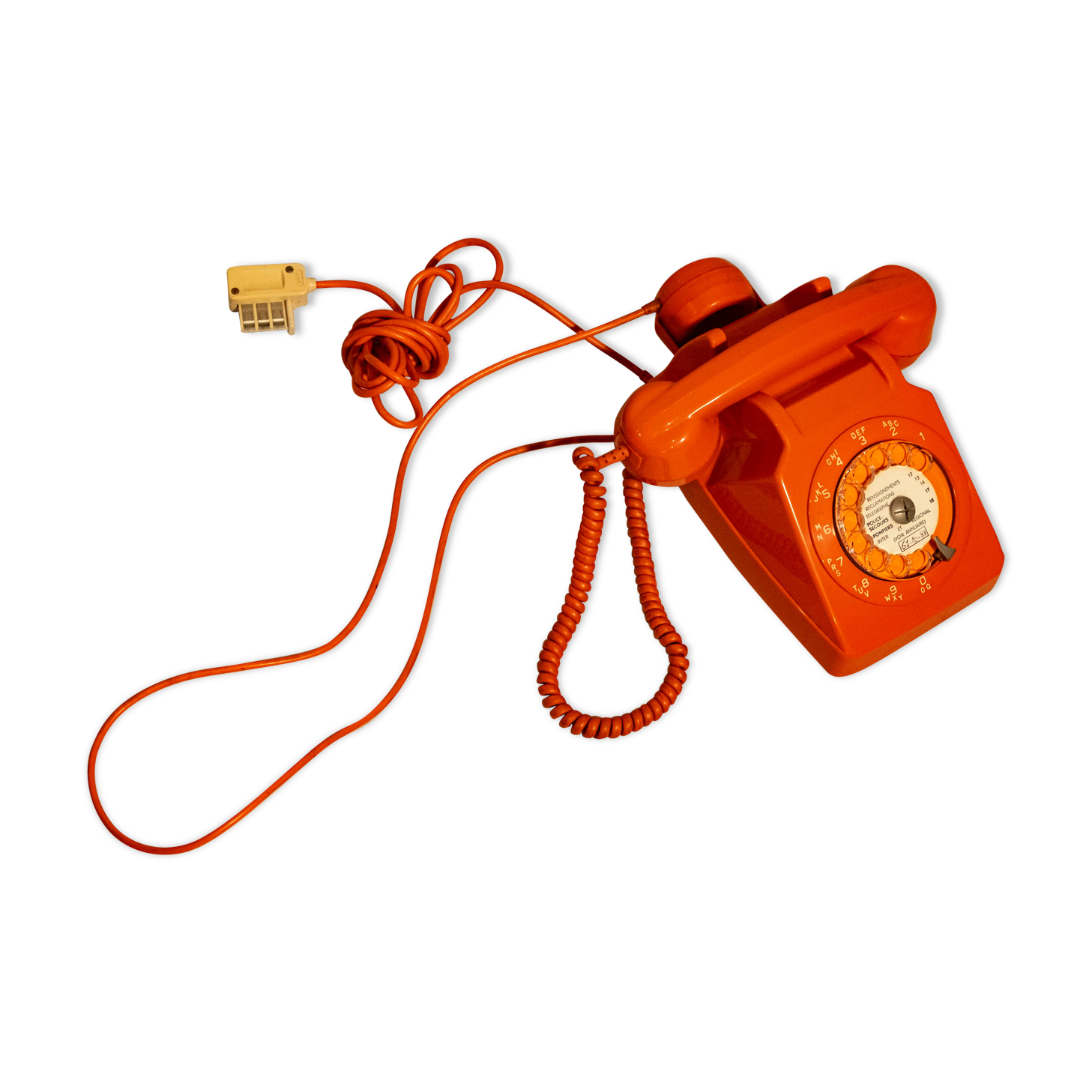 Vintage orange phone