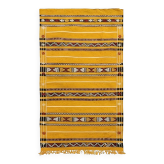 Ethnic yellow Berber rug