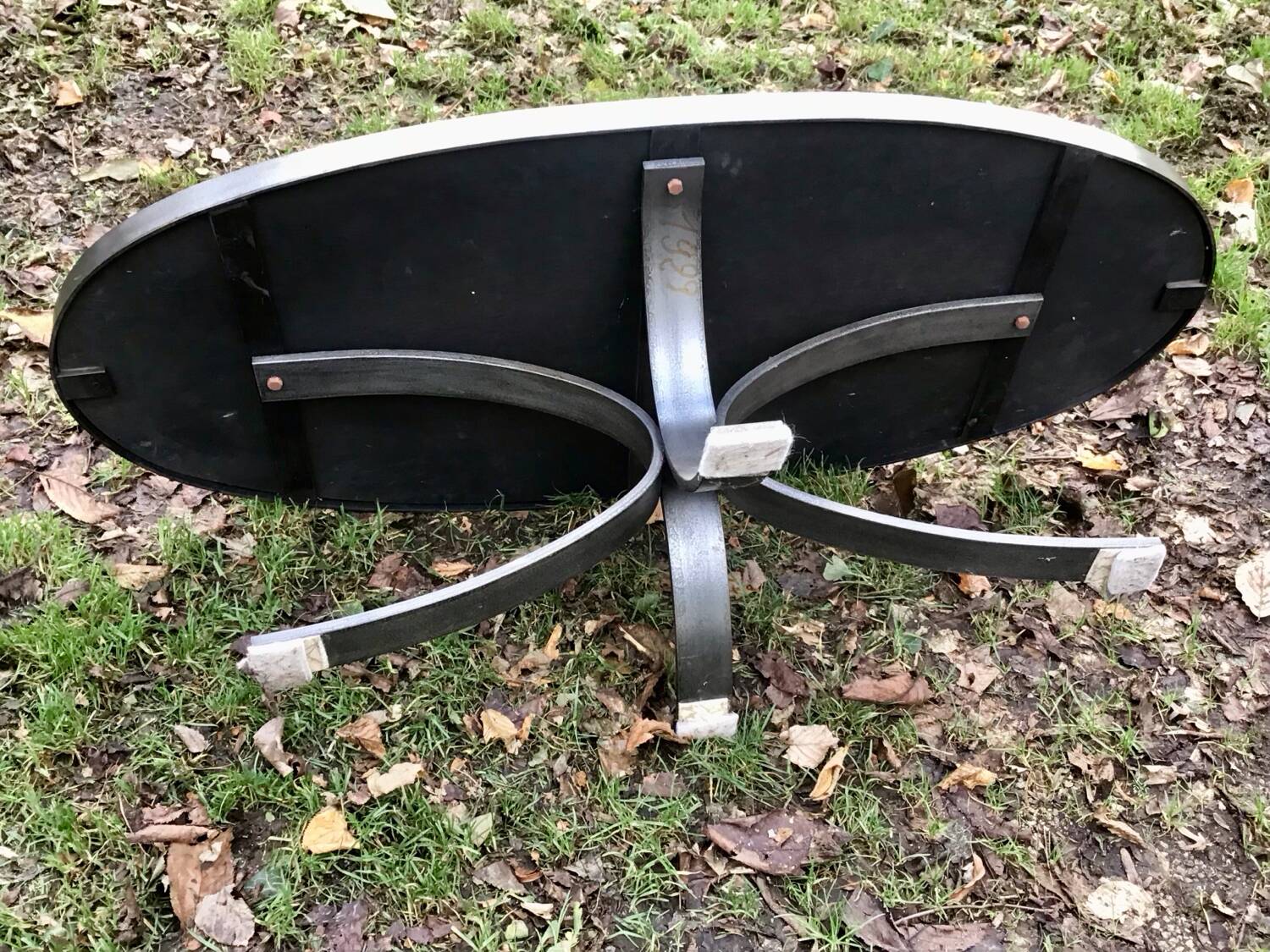 Jean Jaffeux ceramic coffee table vintage design 60-70-80