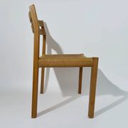 Dining chairs J.H. Møller model 401 in oak with original Danish cord — Denmark, 1970s