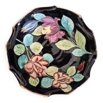 Plat / Coupe Vallauris Vintage Années 50/60 – Céramique Décor Floral &
