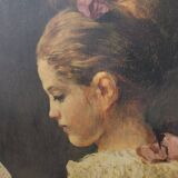 Old Table "The Reader" – Oil on Canvas – 18th Century Style