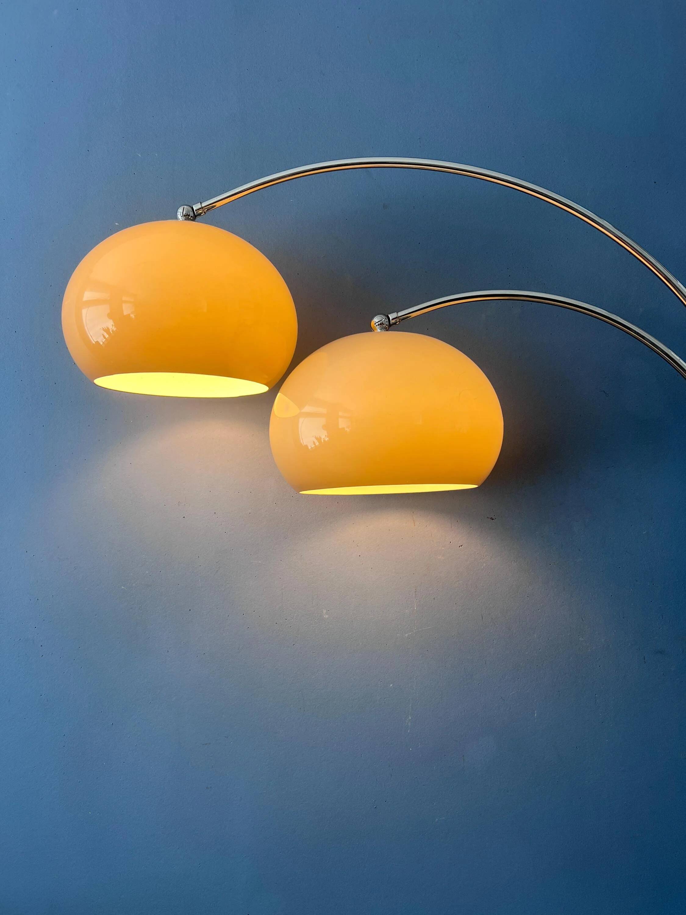 Dijkstra Mid-Century double arc mushroom floor lamp
