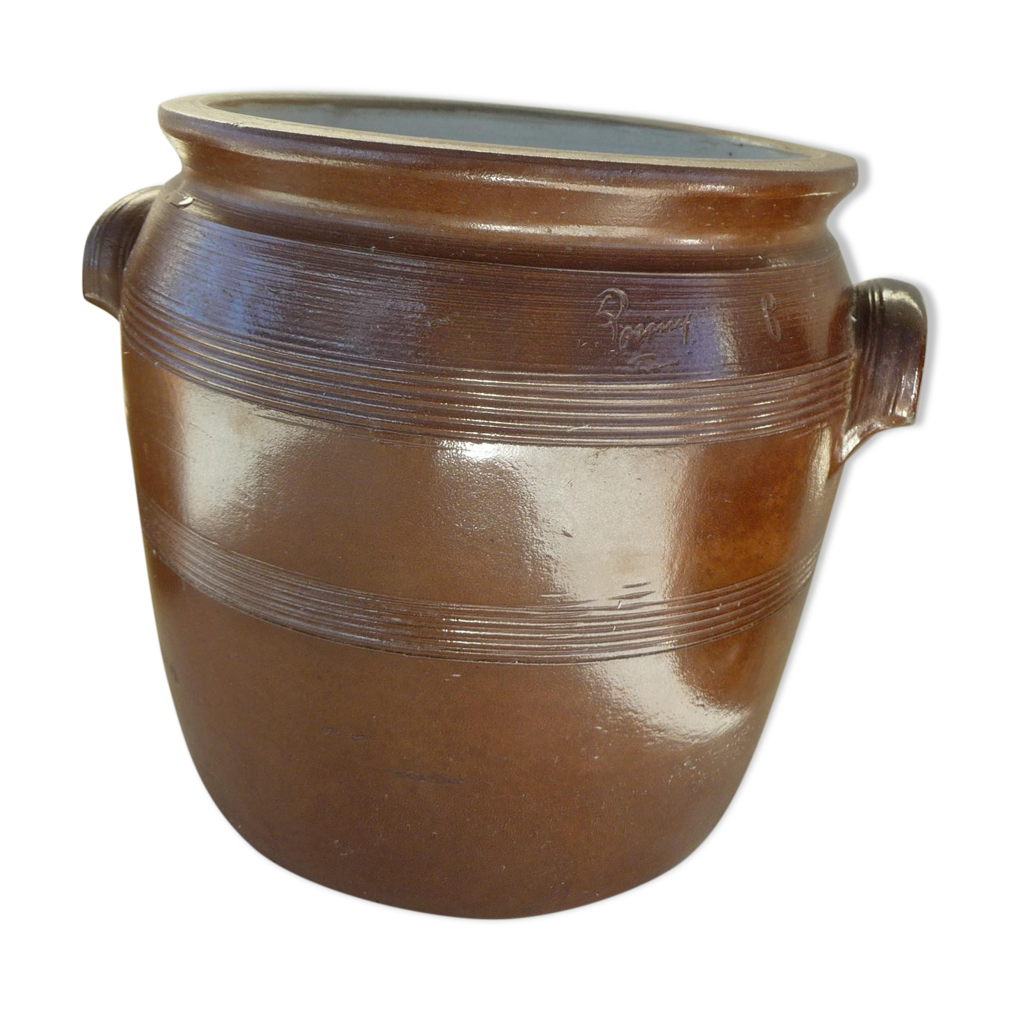 Old grease pot or candied stoneware pot