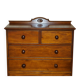 Paire de commodes vintage en acajou flammé