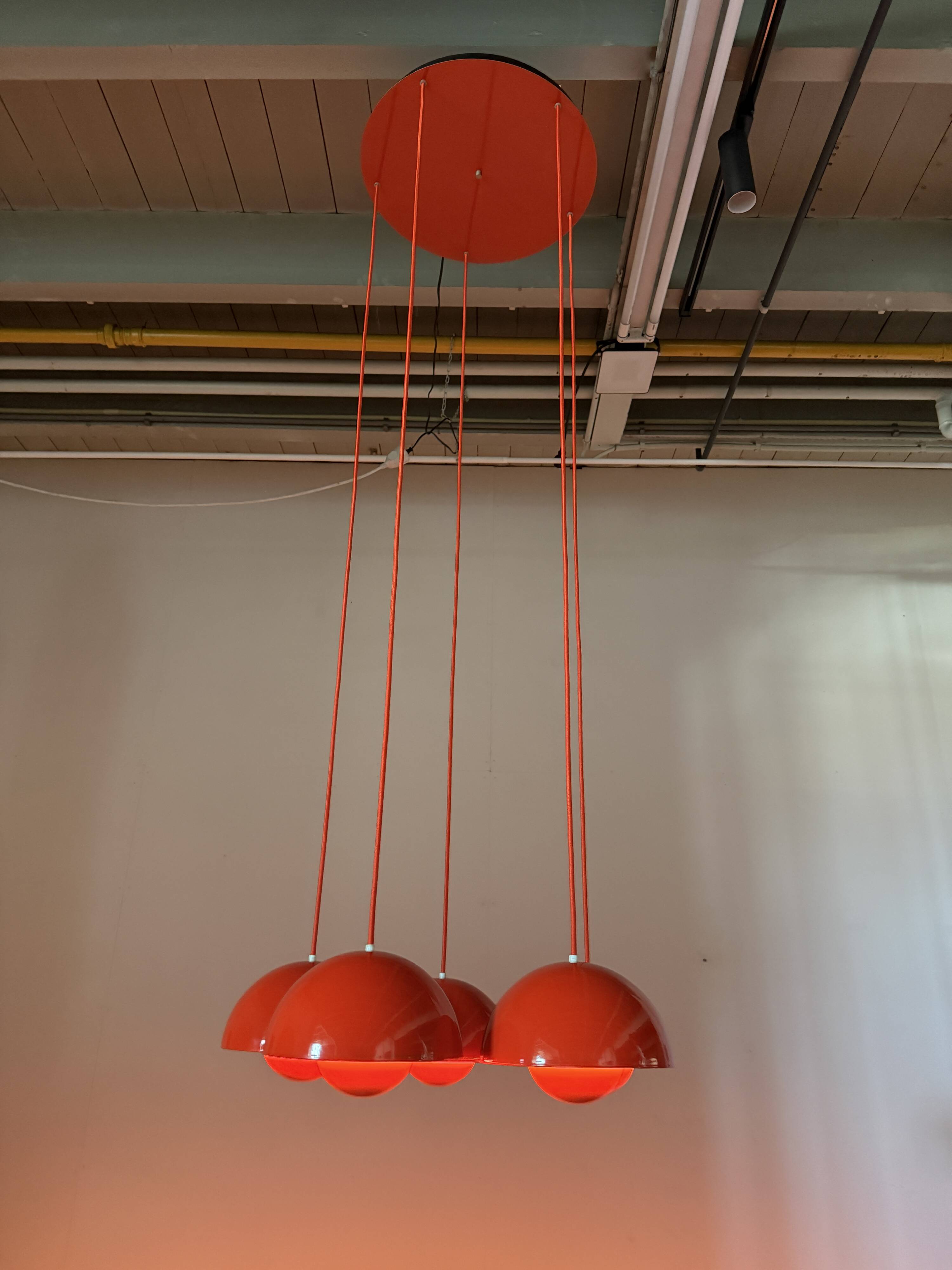 Verner Panton chandelier Flowerpot lamp