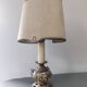 Lampe pied bronze doré style rocaille
