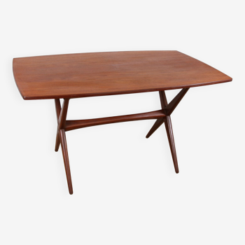 Scandinavian teak high and coffee table 1960.