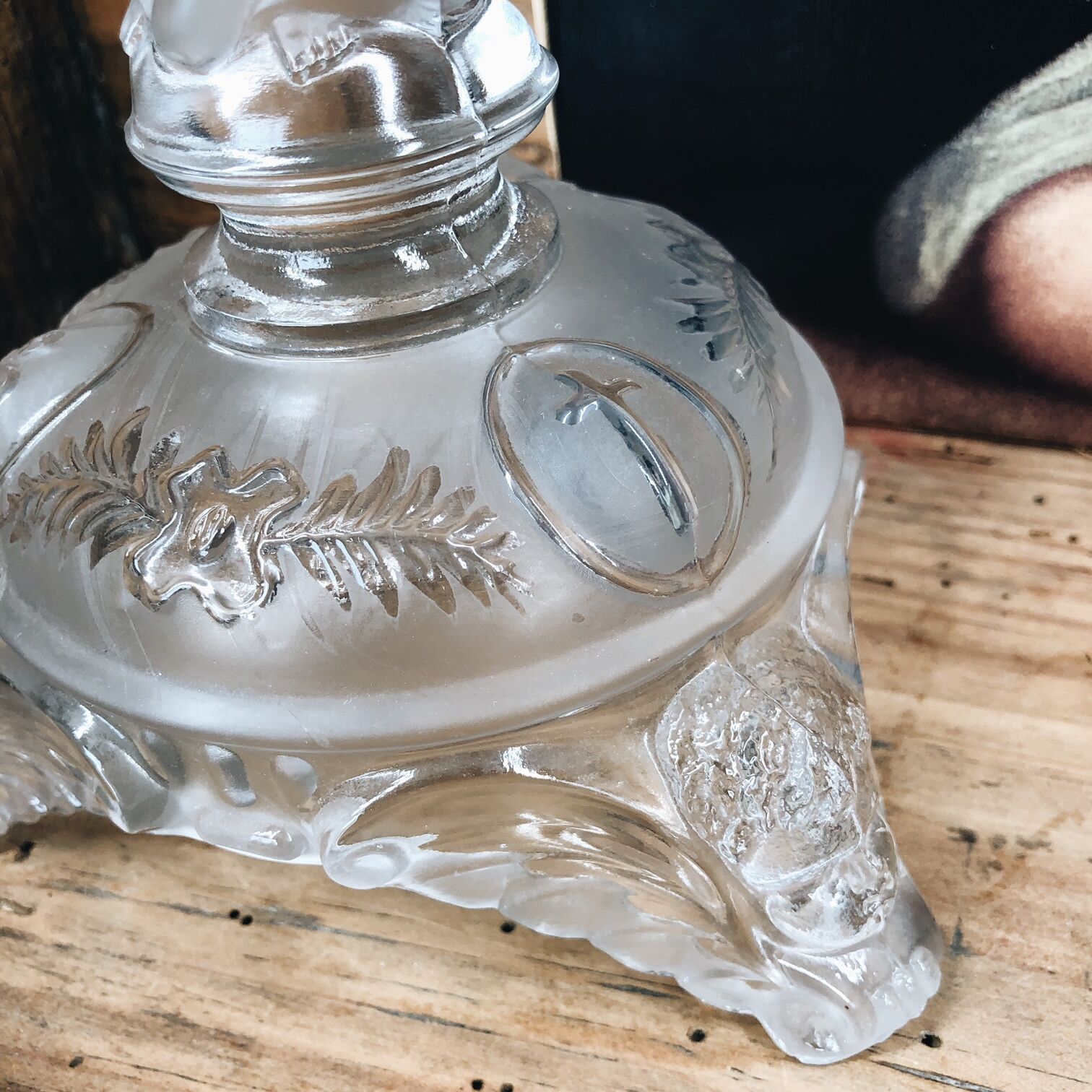 Duo of religious candle holders Val Saint Lambert – Circa 1900