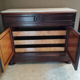 Victorian chest of drawers with white marble top
